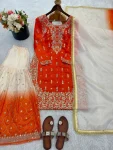 RICH LOOK GMY SILK EMBROIDERY SEQUENCE WORK TOP SHARARA WITH DUPATTA FESTIVE WEAR WHOLESALE PRICE ETHNIC GARMENT (1)