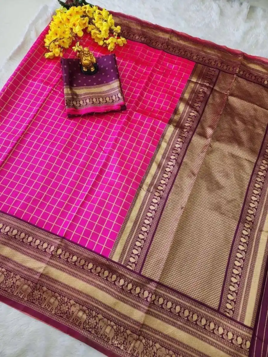 RICH-LOOK-LICHI-SILK-RICH-PALLU-JACQUARD-WORK-SAREE-WITH-UNSTITCHED-BLOUSE-FESTIVE-WEAR-WHOLESALE-PRICE-ETHNIC-GARMENT-6.webp