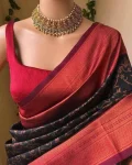 RICH-LOOK-LICHI-SILK-WEAVING-WORK-SAREE-WITH-UNSTITCHED-BLOUSE-FESTIVE-WEAR-WHOLESALE-PRICE-ETHNIC-GARMENT-9.webp