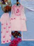 RICH LOOK NATURAL CREPE EMBROIDERY WORK TOP PATIYALA WITH DUPATTA FESTIVE WEAR WHOLESALE PRICE ETHNIC GARMENT (2)