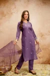 RICH LOOK ROMAN SILK EMBROIDERY WORK TOP BOTTOM WITH DUPATTA FESTIVE WEAR WHOLESALE PRICE ETHNIC GARMENT (3)