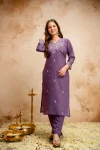 RICH LOOK ROMAN SILK EMBROIDERY WORK TOP BOTTOM WITH DUPATTA FESTIVE WEAR WHOLESALE PRICE ETHNIC GARMENT (3)