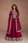 RICH LOOK SILK SEQUENCE EMBROIDERY WORK GOWN WITH DUPATTA RANI