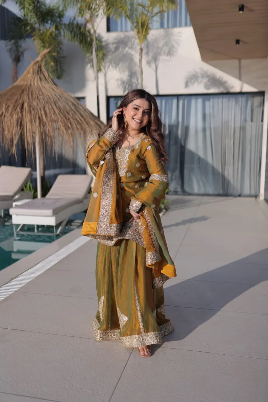 TRENDING FENDY CHIFFON ZARI SEQUENCE CODING EMBROIDERY WORK TOP PALAZZO WITH DUPATTA FESTIVE WEAR WHOLESALE PRICE ETHNIC GARMENT (3)