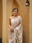 TRENDING LINEN COTTON DIGITAL PRINTED WORK SAREE WITH UNSTITCHED BLOUSE DAILY WEAR WHOLESALE PRICE ETHNIC GARMENT (5)