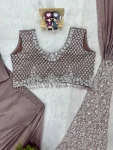 TRENDING RANGOLI SILK EMBROIDERY THREAD & SEQUENCE WORK READY TO WEAR SAREE WITH STITCHED BLOUSE PARTY WEAR WHOLESALE PRICE ETHNIC GARMENT (7)