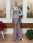 TRENDING RANGOLI SILK EMBROIDERY THREAD & SEQUENCE WORK READY TO WEAR SAREE WITH STITCHED BLOUSE PARTY WEAR WHOLESALE PRICE ETHNIC GARMENT (7)