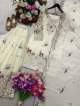 10DESIGNER CHINON SILK EMBROIDERY MULTI NEEDLE 5 MM SEQUENCE WORK TOP PALAZZO WITH DUPATTA WEDDING WEAR WHOLESALE PRICE ETHNIC GARMENT (13)