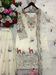 10DESIGNER CHINON SILK EMBROIDERY MULTI NEEDLE 5 MM SEQUENCE WORK TOP PALAZZO WITH DUPATTA WEDDING WEAR WHOLESALE PRICE ETHNIC GARMENT (13)