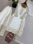 11DESIGNER FENDY SILK EMBROIDERY CODING AND SEQUENCE WORK TOP PALAZZO WITH DUPATTA FESTIVE WEAR WHOLESALE PRICE ETHNIC GARMENT (2)