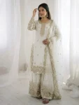 11DESIGNER FENDY SILK EMBROIDERY CODING AND SEQUENCE WORK TOP PALAZZO WITH DUPATTA FESTIVE WEAR WHOLESALE PRICE ETHNIC GARMENT (2)