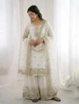 11DESIGNER FENDY SILK EMBROIDERY CODING AND SEQUENCE WORK TOP PALAZZO WITH DUPATTA FESTIVE WEAR WHOLESALE PRICE ETHNIC GARMENT (2)