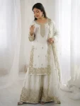 11DESIGNER FENDY SILK EMBROIDERY CODING AND SEQUENCE WORK TOP PALAZZO WITH DUPATTA FESTIVE WEAR WHOLESALE PRICE ETHNIC GARMENT (2)