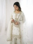 11DESIGNER FENDY SILK EMBROIDERY CODING AND SEQUENCE WORK TOP PALAZZO WITH DUPATTA FESTIVE WEAR WHOLESALE PRICE ETHNIC GARMENT (2)
