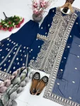 11DESIGNER GEORGETTE CHAIN SEQUENCE WORK WITH LATKAN AND LACE BORDER WORK TOP PALAZZO WITH DUPATTA FESTIVE WEAR WHOLESALE PRICE ETHNIC GARMENT (10)