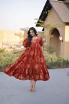 11FANCY COTTON PRINTED WORK ONE PIECE DRESS CASUAL WEAR WHOLESALE PRICE ETHNIC GARMENT (17)