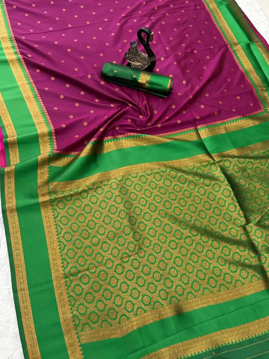 11NEW ARRIVAL TWO TONE SILK ZARI MOTIFS WITH WOVEN CONTRAST ZARI PALLU AND BORDER WORK SAREE WITH UNSTITCHED BLOUSE FESTIVE WEAR WHOLESALE PRICE ETHNIC GARMMENT (21)