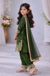 13DESIGNER GMY SILK EMBROIDERY SEQUENCE WORK KID’S TOP BOTTOM WITH DUPATTA FESTIVE WEAR WHOLESALE PRICE ETHNIC GARMENT (24)