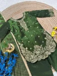 13DESIGNER GMY SILK EMBROIDERY SEQUENCE WORK KID’S TOP BOTTOM WITH DUPATTA FESTIVE WEAR WHOLESALE PRICE ETHNIC GARMENT (24)