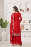 13NEW ARRIVAL GEORGETTE EMBROIDERY SEQUENCE WORK TOP PALAZZO WITH DUPATTA FESTIVE WEAR WHOLESALE PRICE ETHNIC GARMENT (21)
