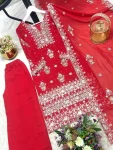 13NEW ARRIVAL GEORGETTE EMBROIDERY SEQUENCE WORK TOP PALAZZO WITH DUPATTA FESTIVE WEAR WHOLESALE PRICE ETHNIC GARMENT (21)