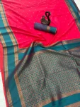 13NEW ARRIVAL TWO TONE SILK ZARI MOTIFS WITH WOVEN CONTRAST ZARI PALLU AND BORDER WORK SAREE WITH UNSTITCHED BLOUSE FESTIVE WEAR WHOLESALE PRICE ETHNIC GARMMENT (16)