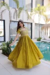 14DESIGNER HO FABRIC SEQUENCE & ZARI WITH PIPE BEADS EMBROIDERY WORK GOWN FESTIVE WEAR WHOLESALE PRICE ETHNIC GARMENT (5)
