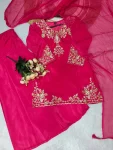 14MODERN NATURAL CREPE EMBROIDERY WORK TOP PALAZZO WITH DUPATTA FESTIVE WEAR WHOLESALE PRICE ETHNIC GARMENT (22)