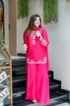 14MODERN NATURAL CREPE EMBROIDERY WORK TOP PALAZZO WITH DUPATTA FESTIVE WEAR WHOLESALE PRICE ETHNIC GARMENT (22)