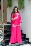 14MODERN NATURAL CREPE EMBROIDERY WORK TOP PALAZZO WITH DUPATTA FESTIVE WEAR WHOLESALE PRICE ETHNIC GARMENT (22)