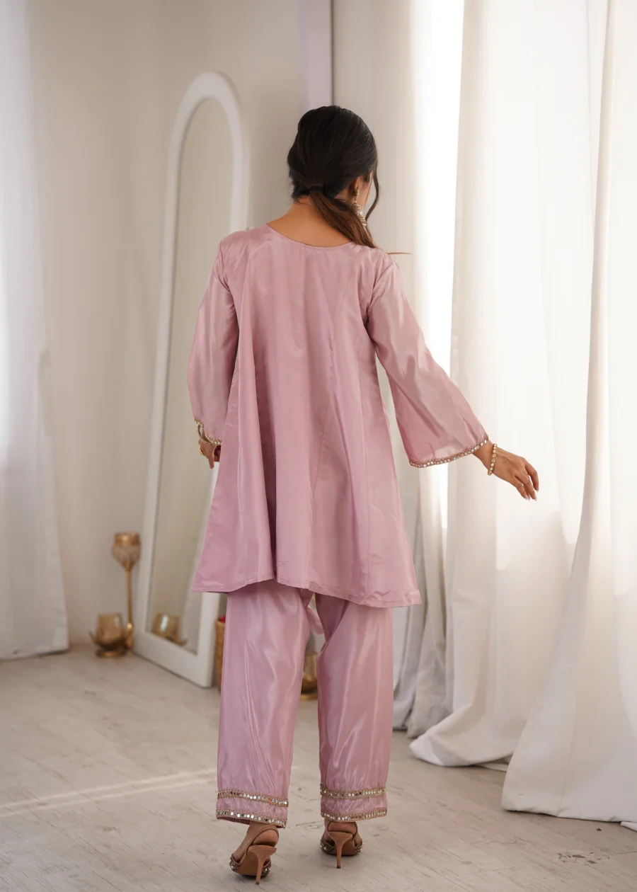 15MODERN HO REAL MIRROR EMBROIDERY WORK TOP PENT SET FESTIVE WEAR WHOLESALE PRICE ETHNIC GARMENT (11)