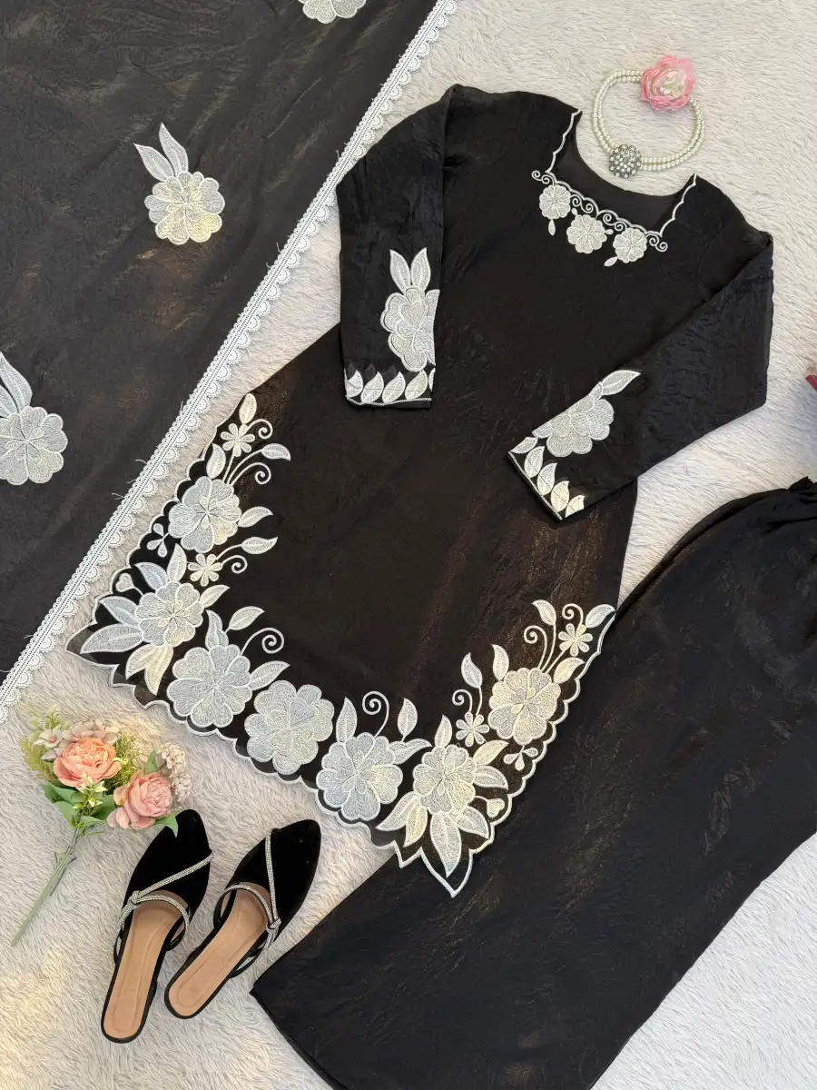 15NEW ARRIVAL FENDY SILK THREAD WITH SEQUENCE WORK TOP PALAZZO WITH DUPATTA FESTIVE WEAR WHOLESALE PRICE ETHNIC GARMENT (4)
