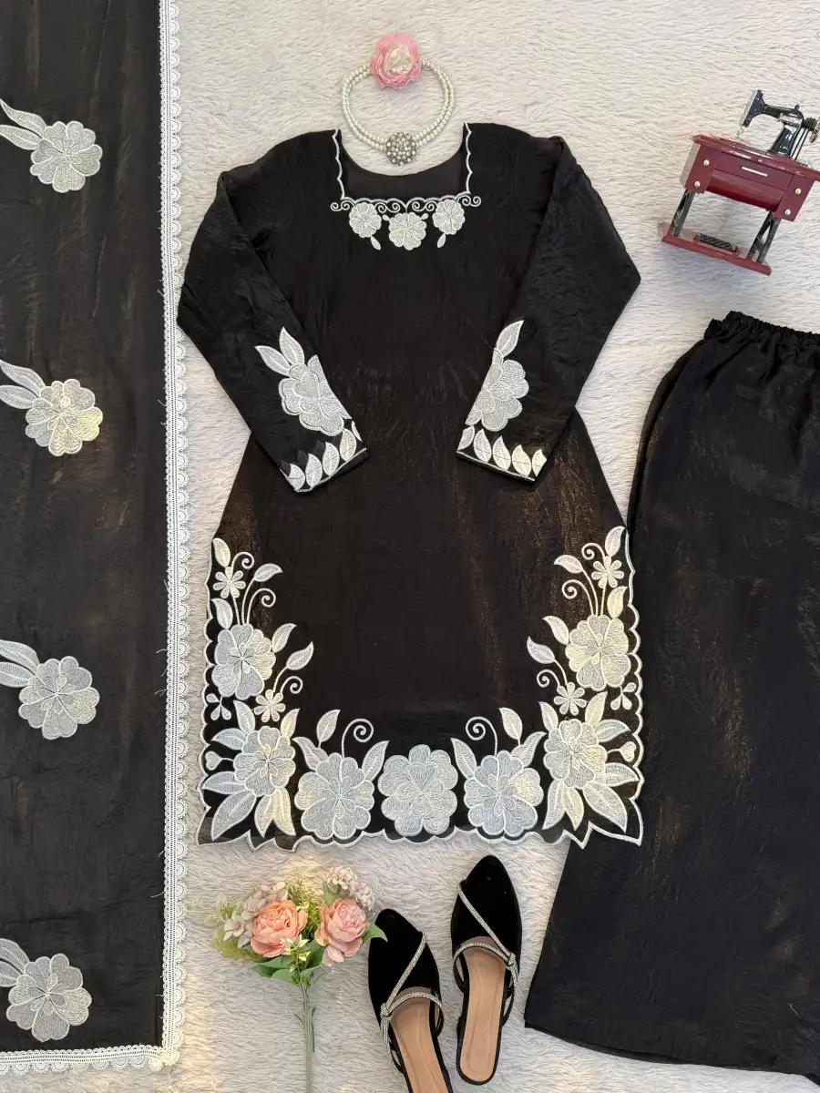 15NEW ARRIVAL FENDY SILK THREAD WITH SEQUENCE WORK TOP PALAZZO WITH DUPATTA FESTIVE WEAR WHOLESALE PRICE ETHNIC GARMENT (5)