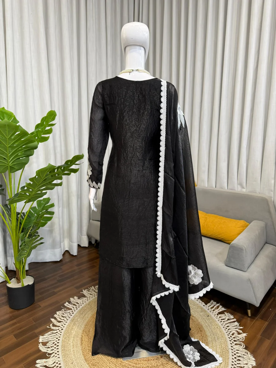 15NEW ARRIVAL FENDY SILK THREAD WITH SEQUENCE WORK TOP PALAZZO WITH DUPATTA FESTIVE WEAR WHOLESALE PRICE ETHNIC GARMENT (7)