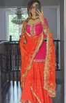 16FANCY MALAI SILK EMBROIDERY 5 MM SEQUENCE WORK PAPER HAND WORK MIRROR TOP DHOTI SKIRT WITH DUPATTA FESTIVE WEAR WHOLESALE PRICE ETHNIC GARMENT (4)