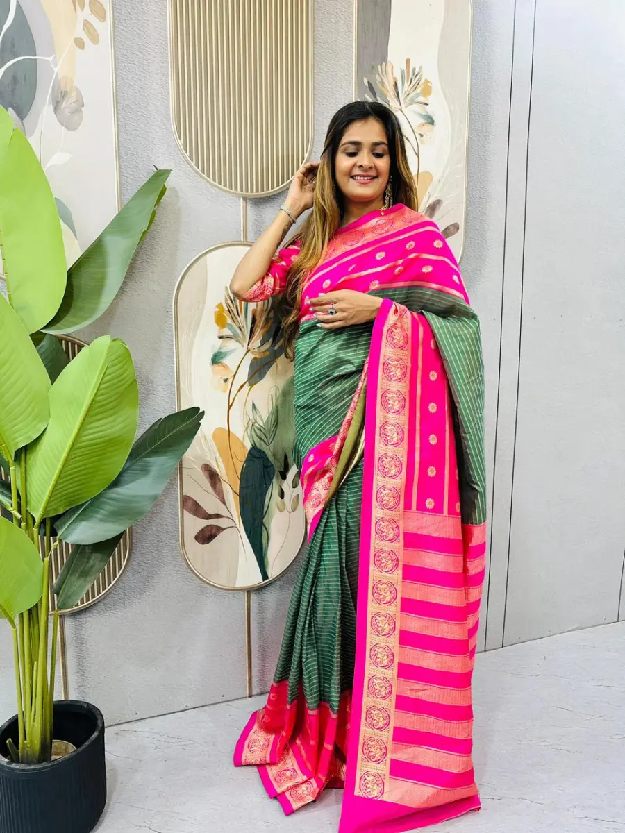16FANCY MYSORE SILK JACQUARD WORK GOWN SAREE FESTIVE WEAR WHOLESALE PRICE ETHNIC GARMENT (11)