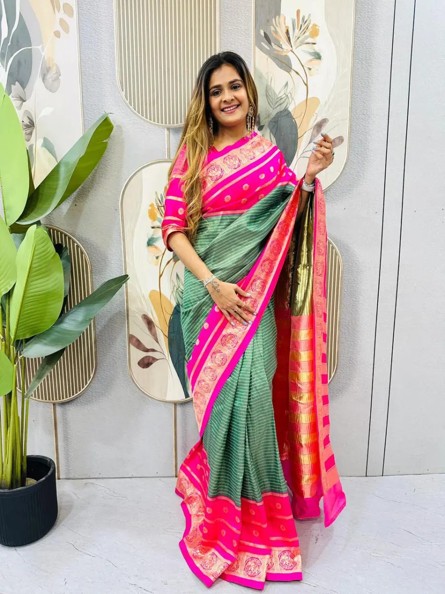 16FANCY MYSORE SILK JACQUARD WORK GOWN SAREE FESTIVE WEAR WHOLESALE PRICE ETHNIC GARMENT (13)