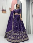 16MODERN CREPE SILK EMBROIDERY THREAD & SEQUENCE WORK LEHENGA CHOLI WITH DUPATTA WEDDING WEAR WHOLESALE PRICE ETHNIC GARMENT (23)