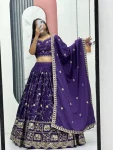 16MODERN CREPE SILK EMBROIDERY THREAD & SEQUENCE WORK LEHENGA CHOLI WITH DUPATTA WEDDING WEAR WHOLESALE PRICE ETHNIC GARMENT (23)