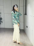 18FANCY CAMBRIC COTTON PRINTED WITH FOIL WORK AND BACK SIDE DORI WORK TOP PALAZZO SET DAILY WEAR WHOLESALE PRICE ETHNIC GARMENT (1)