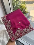 18MODERN RANGOLI SILK EMBROIDERY WORK LACE BORDER SAREE WITH UNSTITCHED BLOUSE WEDDING WEAR WHOLESALE PRICE ETHNIC GARMENT (7)