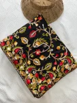 1DESIGNER CRUSH SILK LUCKNOWI EMBROIDERY WORK SAREE WITH UNSTITCHED BLOUSE WEDDING WEAR WHOLESALE PRICE ETHNIC GARMENT (16)
