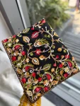 1DESIGNER CRUSH SILK LUCKNOWI EMBROIDERY WORK SAREE WITH UNSTITCHED BLOUSE WEDDING WEAR WHOLESALE PRICE ETHNIC GARMENT (16)