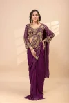 1DESIGNER GEORGETTE EMBROIDERY THREAD & SEMI BEADS WORK READY TO WEAR WHOLESALE PRICE ETHNIC GARMENT (23)