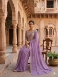 1DESIGNER RANGOLI SILK EMBROIDERY THREAD & DUAL SEQUENCE WORK READY TOP WEAR SAREE WITH STITCHED BLOUSE PARTY WEAR WHOLESALE PRICE ETHNIC GARMENT (19)