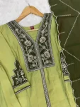 1DESIGNER ROMAN SILK MULTI EMBROIDERY THREAD WITH BEAUTIFUL HAND WORK TOP PALAZZO WITH DUPATTA FESTIVE WEAR WHOLESALE PRICE ETHNIC GARMENT (6)