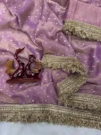 1DESIGNER TABBY SILK FLORAL PRINT WITH BEADS AND CUTDANA HANDWORK SAREE WITH UNSTITCHED BLOUSE WEDDING WEAR WHOLESALE PRICE ETHNIC GARMENT (20)