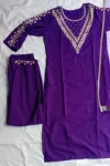 1FANCY BLEND COTTON EMBROIDERY WORK TOP BOTTOM WITH DUPATTA FESTIVE WEAR WHOLESALE PRICE ETHNIC GARMENT (11)
