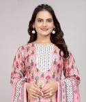 1FANCY COTTON BLEND FOIL PRINT WORK TOP BOTTOM WITH DUPATTA DAILY WEAR WHOLESALE PRICE ETHNIC GARMENT (6)