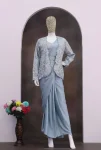 1FANCY CREPE SILK EMBROIDERY SEQUENCE CODING WORK READY TO WEAR SAREE WITH STITCHED BLOUSE AND KOTI PARTY WEAR WHOLESALE PRICE ETHNIC GARMENT (19)